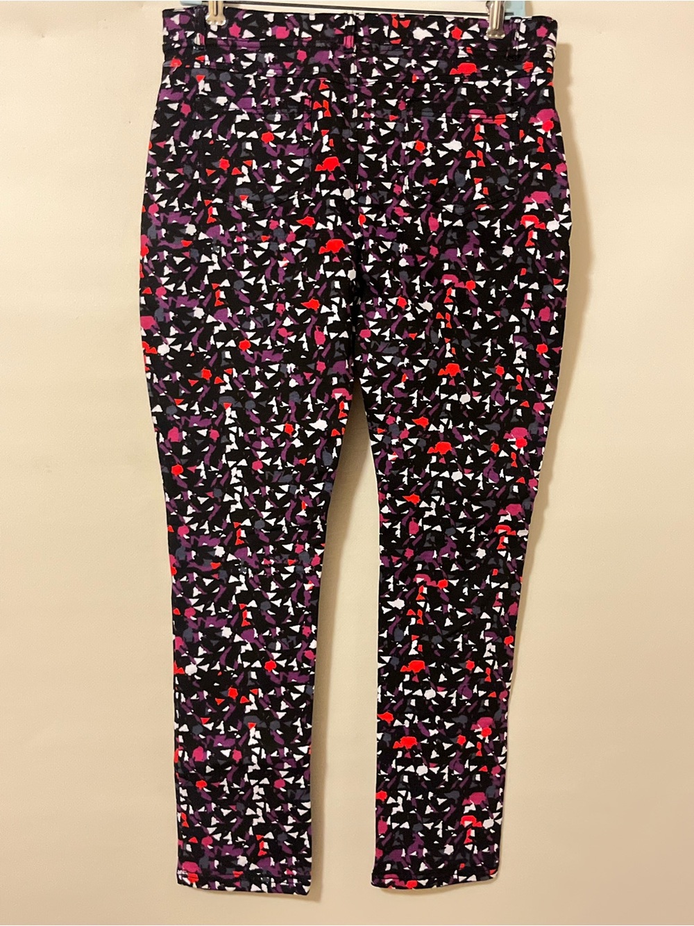 Like An Angel Women’s 1X Multicolor Geometric Print Skinny Jeggings - Picture 3 of 13